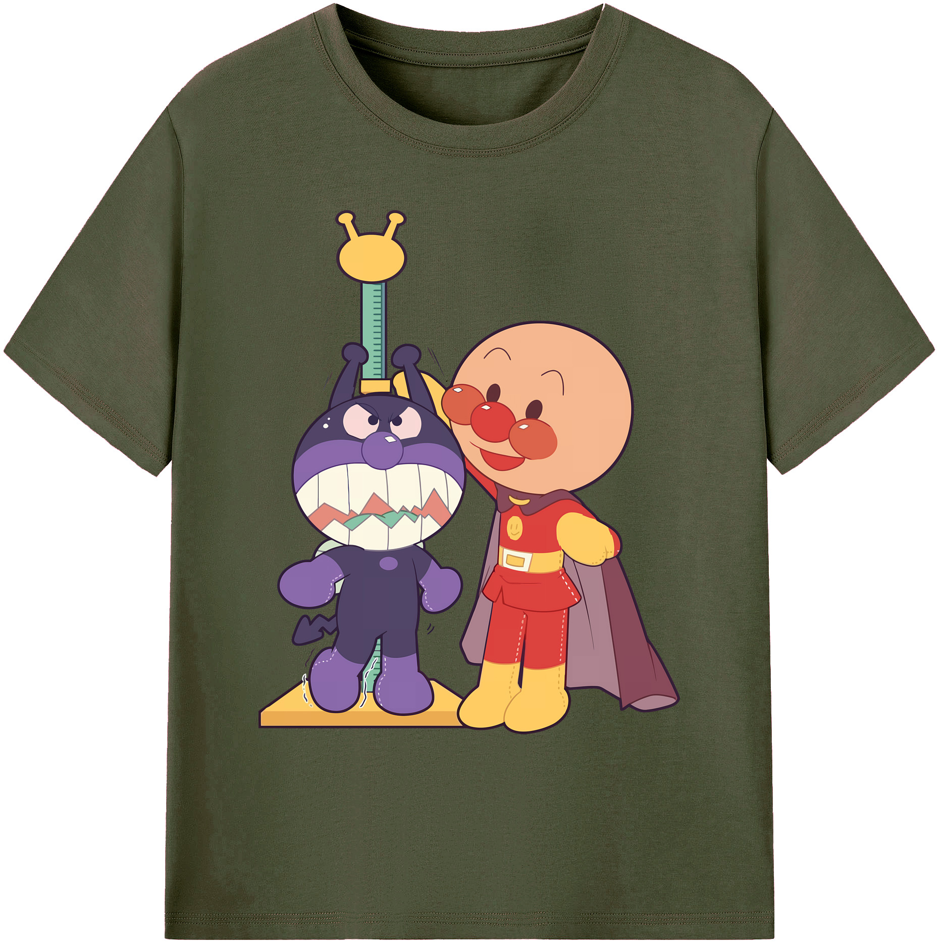 （画像用） アンパンマン Anpanman 綿100％ メンズ半袖Tシャツ｜肌触りやわらか＆通気性